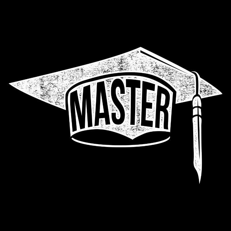 Master Abschluss Geschenk Spruch Master Hut
