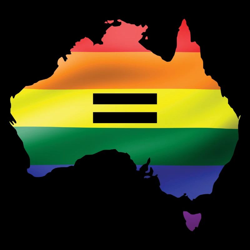 Lgbtq Pride Rainbow Flag Australia Map