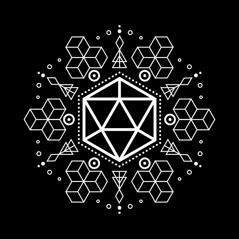 Formes de dés polyédriques géométriques D20