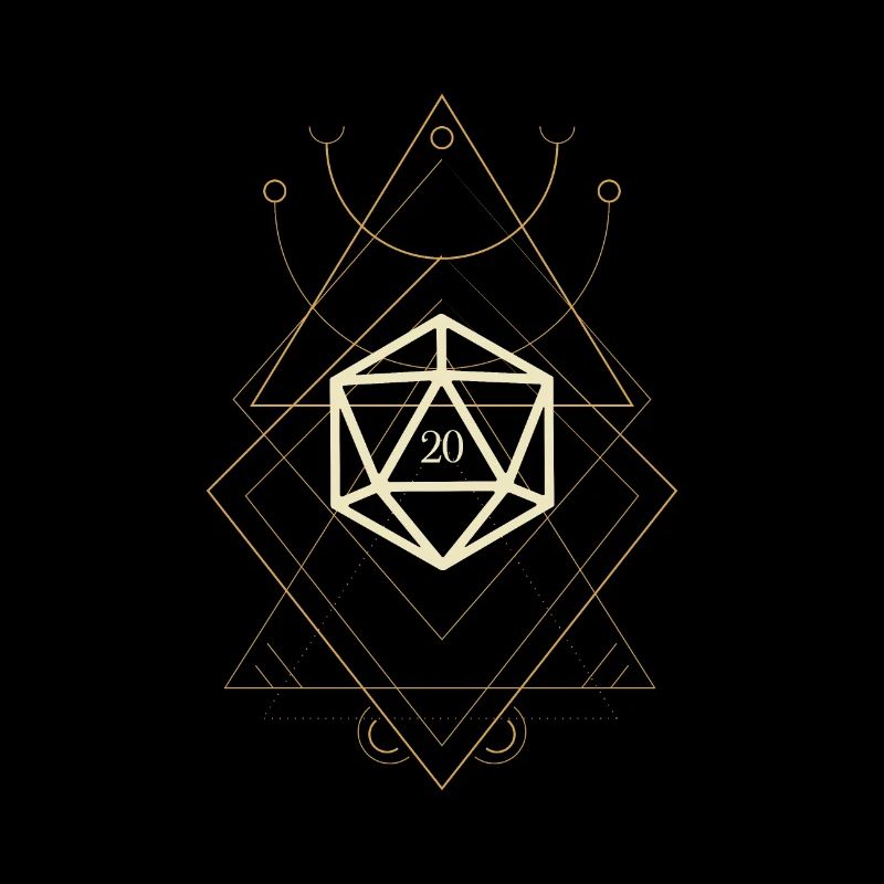 Sacred Geometry Polyhedral D20 Dice Necromancer