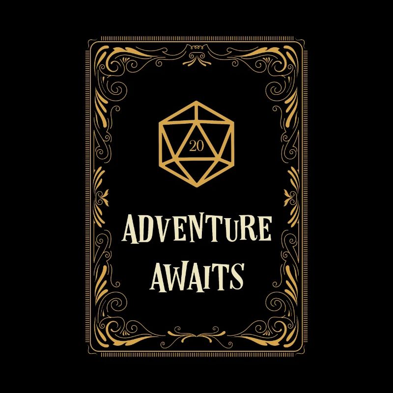 L’aventure attend Polyhedral D20 Dice Tabletop RPG