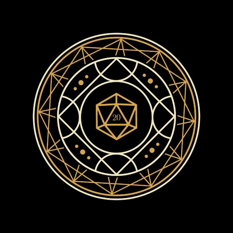 Symbole sacré Polyédrique D20 Dés de la sorcière