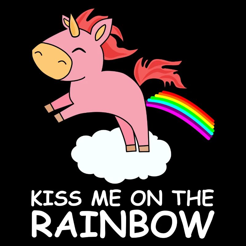 me baiser sur l'arc en ciel licorne arc-en-mignon