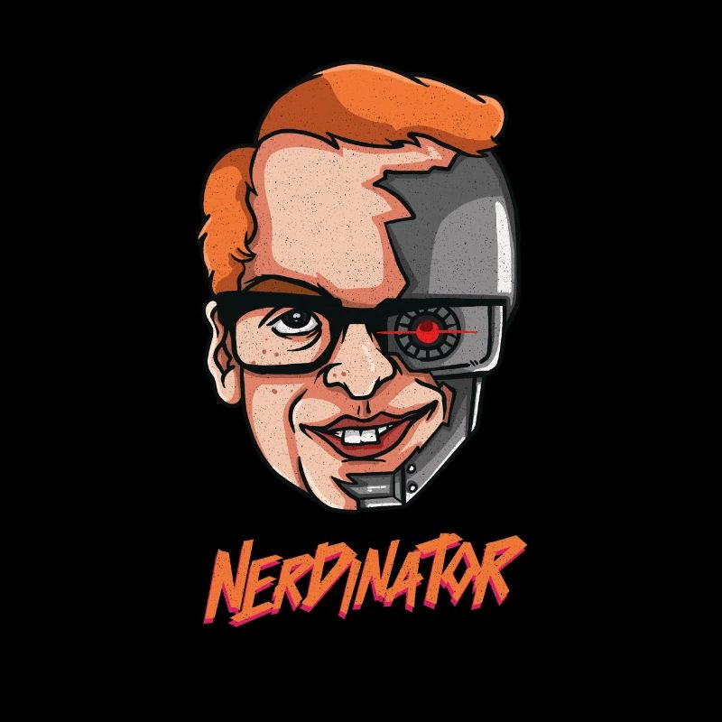 Nerdinator Ich bin ein Nerd Geek Roboter Geschenk