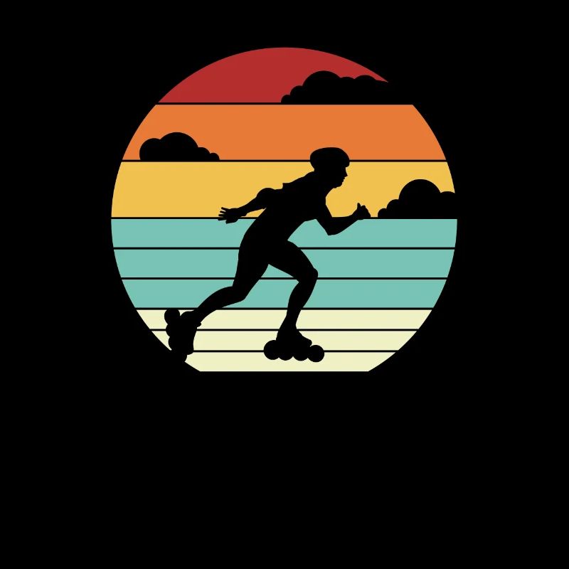 Skater Inline Retro Roller Skating Vintage Cool