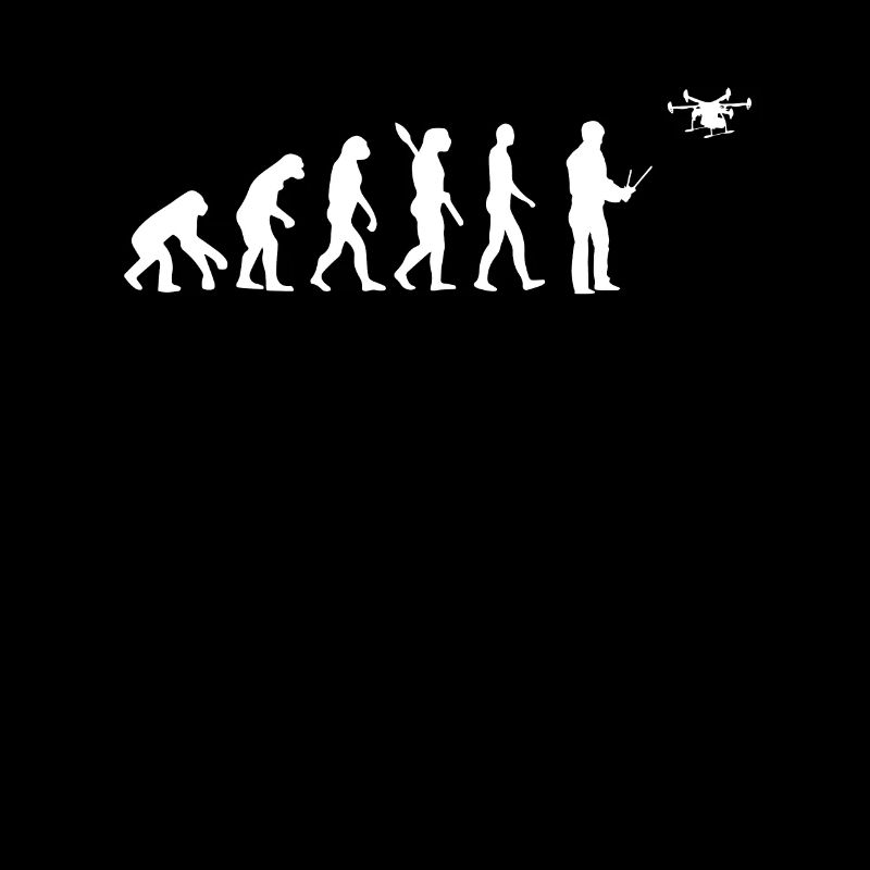 Drohne - Evolution des Menschen / Darwin