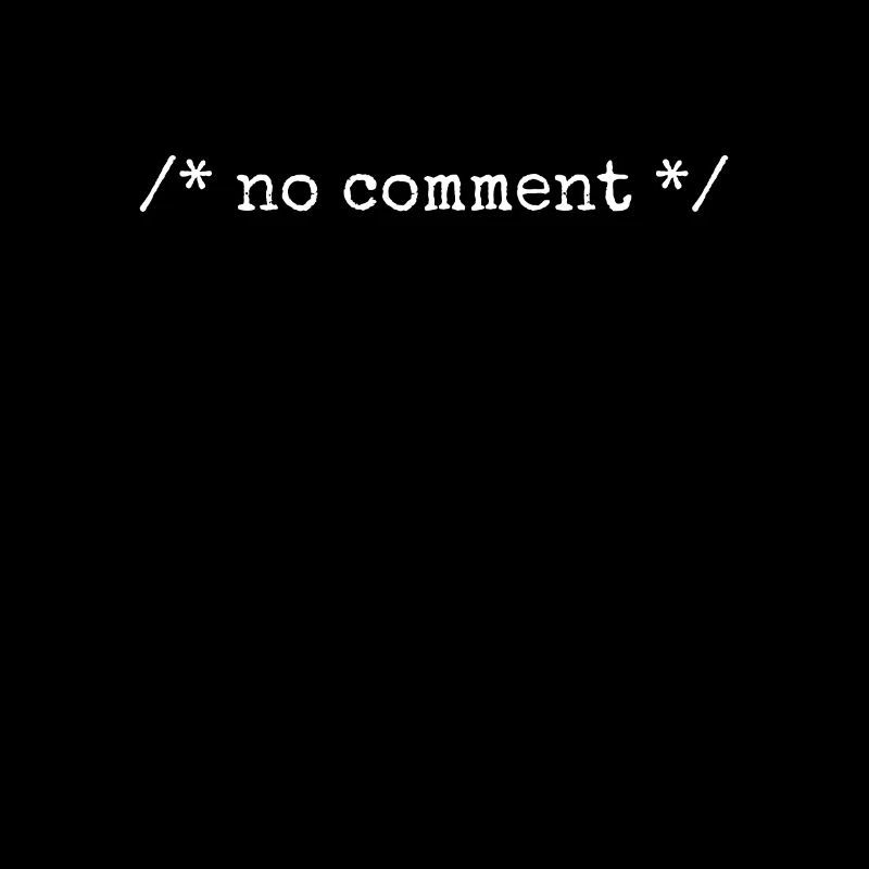 No Comment Developer Software Developer Coder