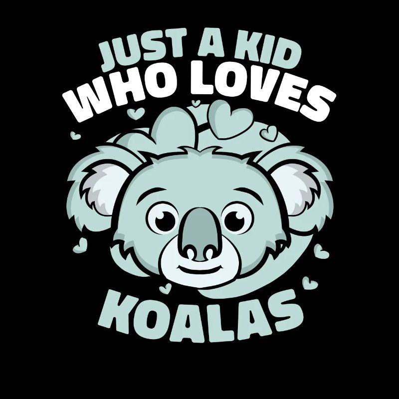 Nur ein Kind, das Koalas liebt Koalabär Eukalyptus
