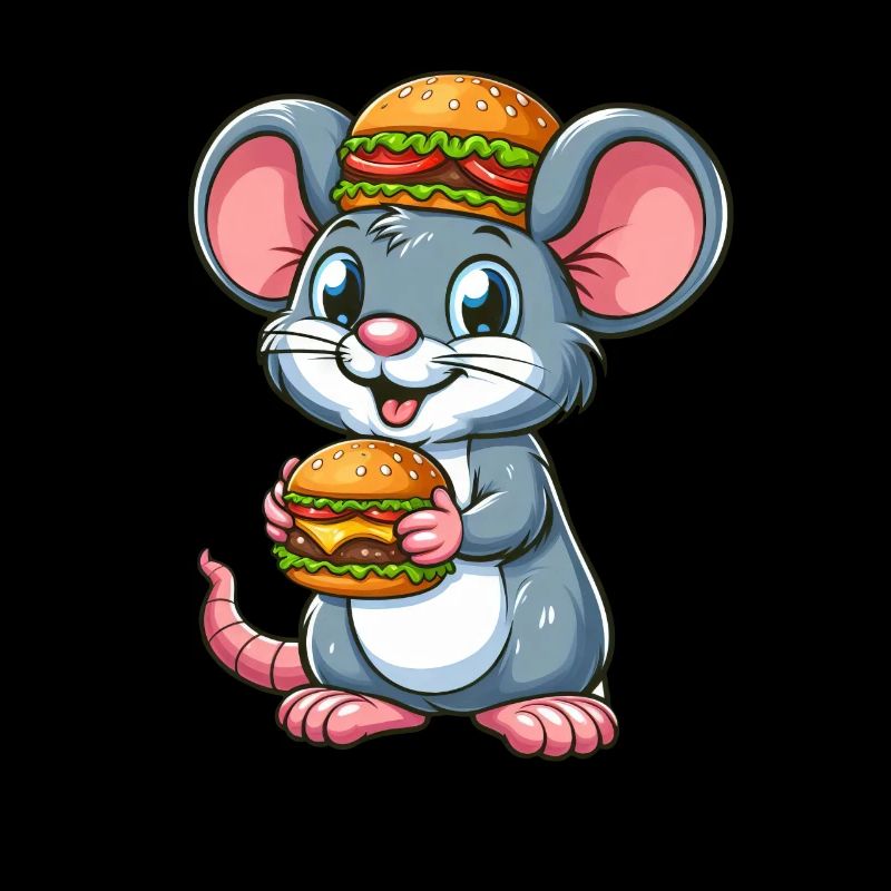 Drôle de rat hamburger cheeseburger restauration rapide