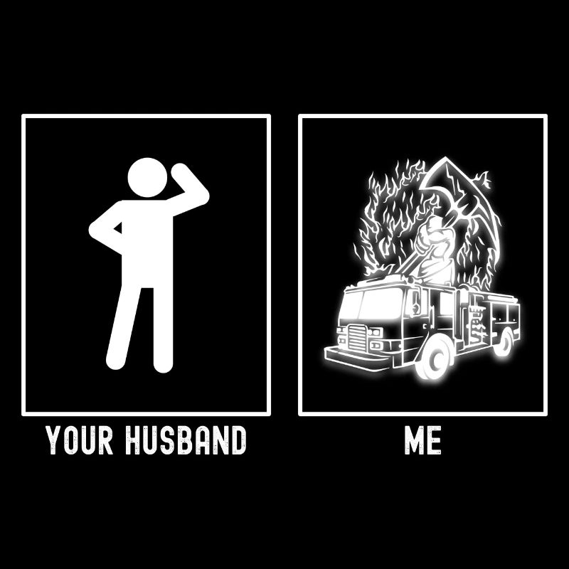 Her Husband - Me - Fire Brigade Axe Vector