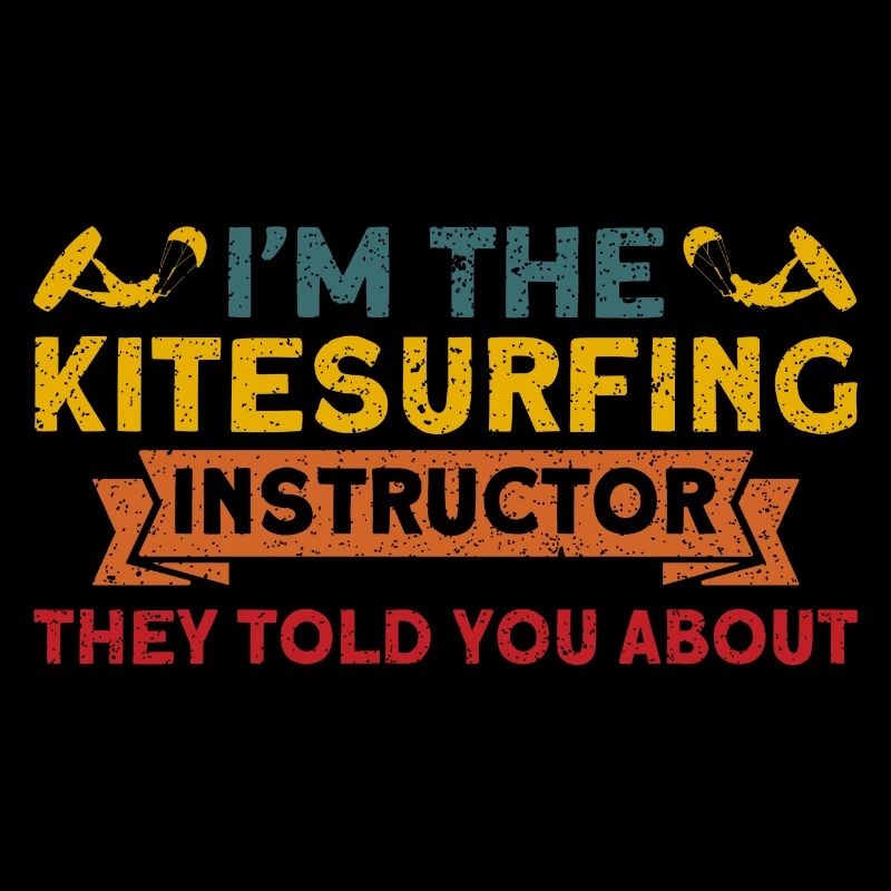 Kiteboarder Je suis l’instructeur de kitesurf