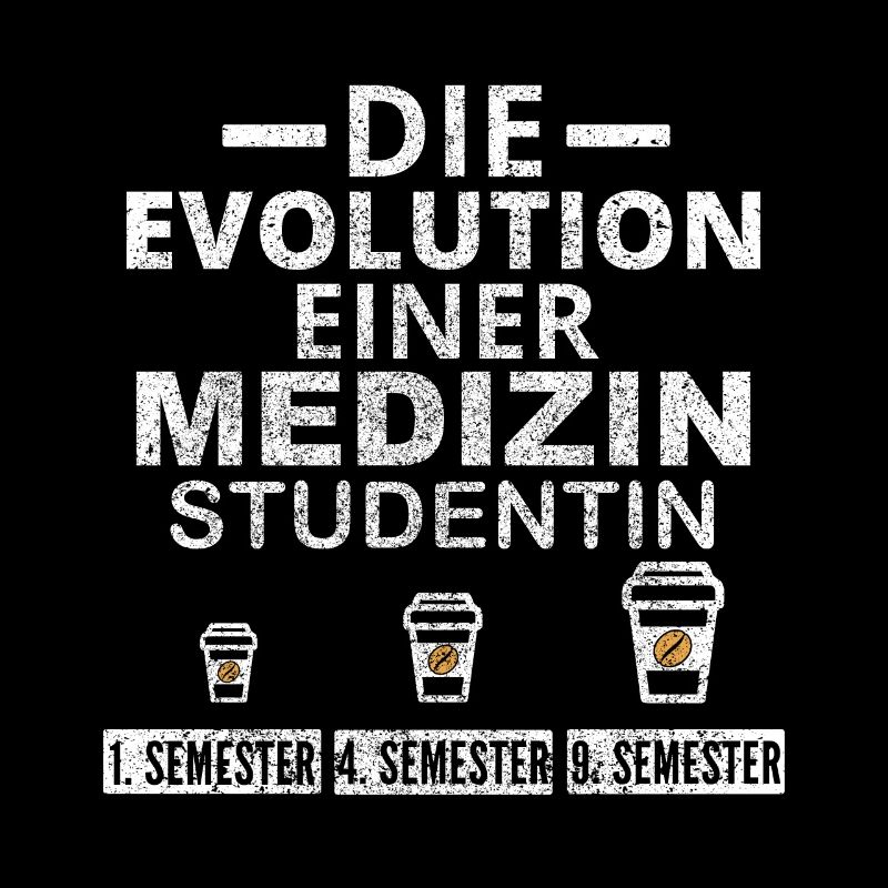 Medizin Studentin Kaffee Evolution Geschenk