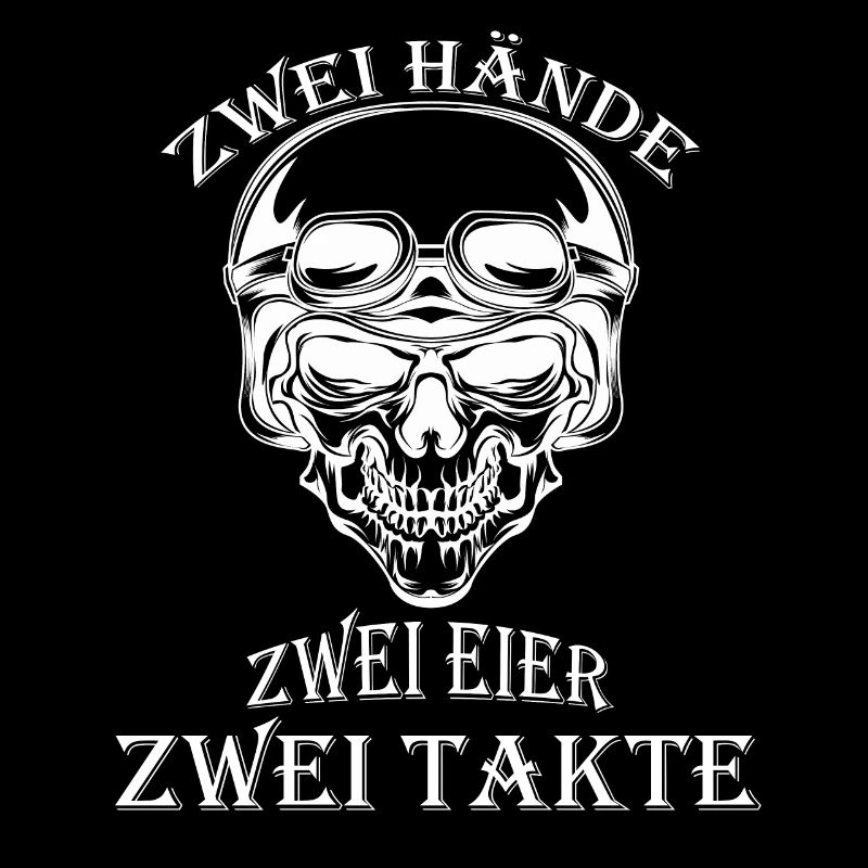 Two hands, two eggs, two bars rocker skull