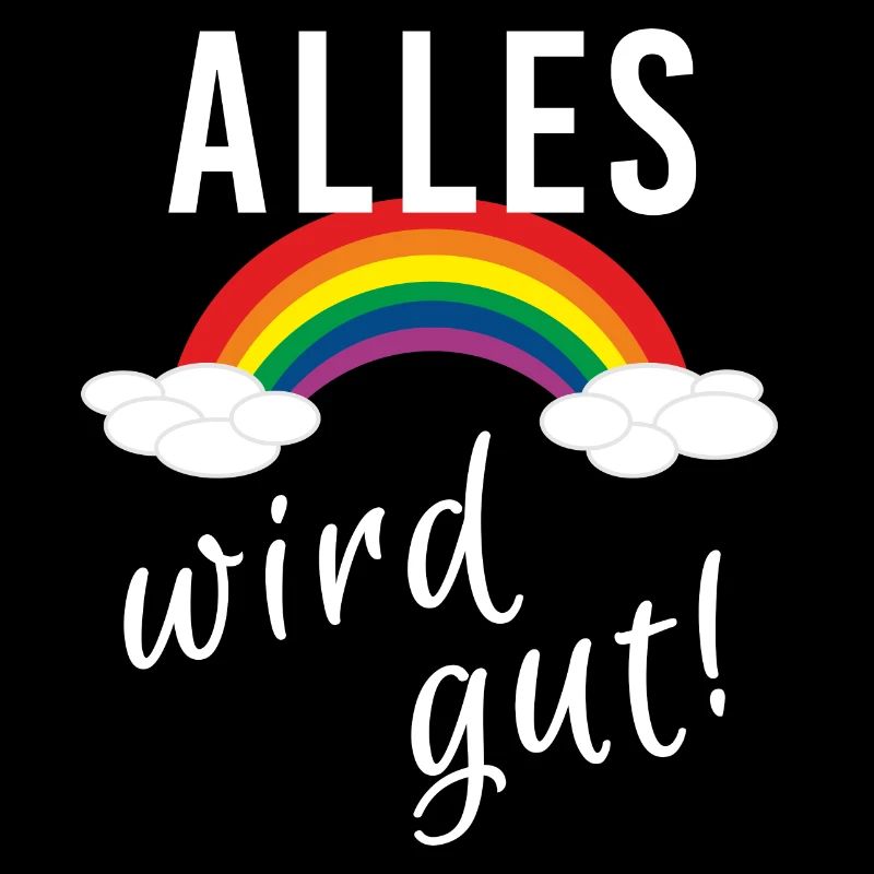 Alles wird gut Regenbogen zuhause Corona Virus