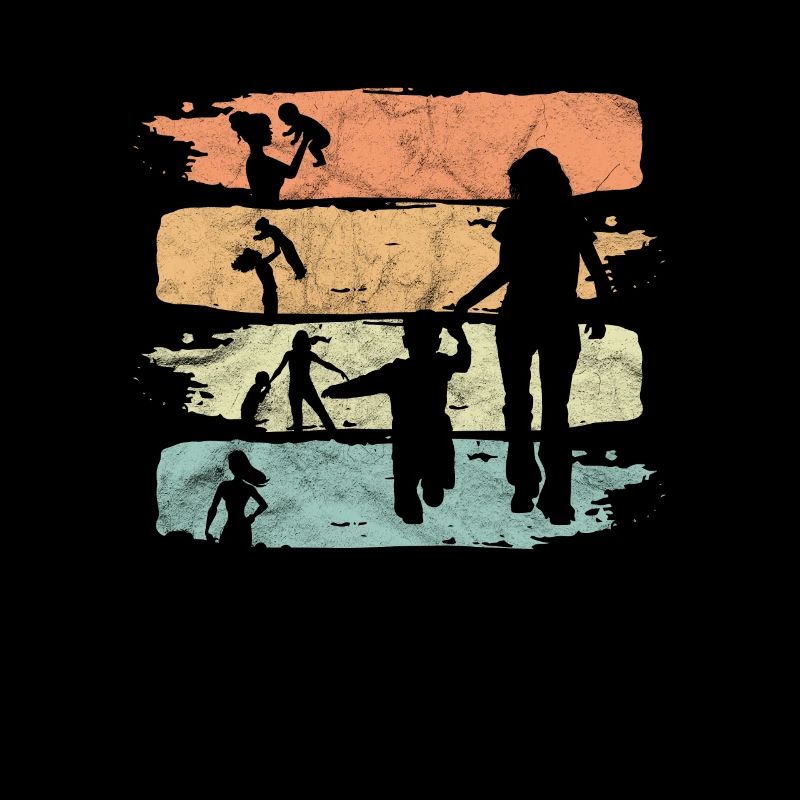 Mama Mutter Kind Retro Geschenkidee