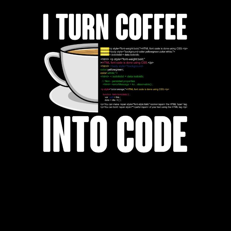 Funny Computer Coffee Programmer Design