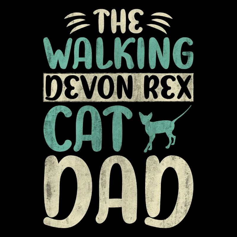 La marche Devon Rex Cat Dad Kitty Cat Walking