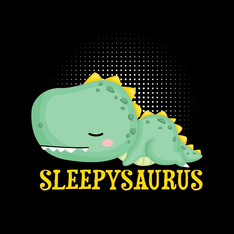 Funny Sleppysaurus Dinosaur Motif