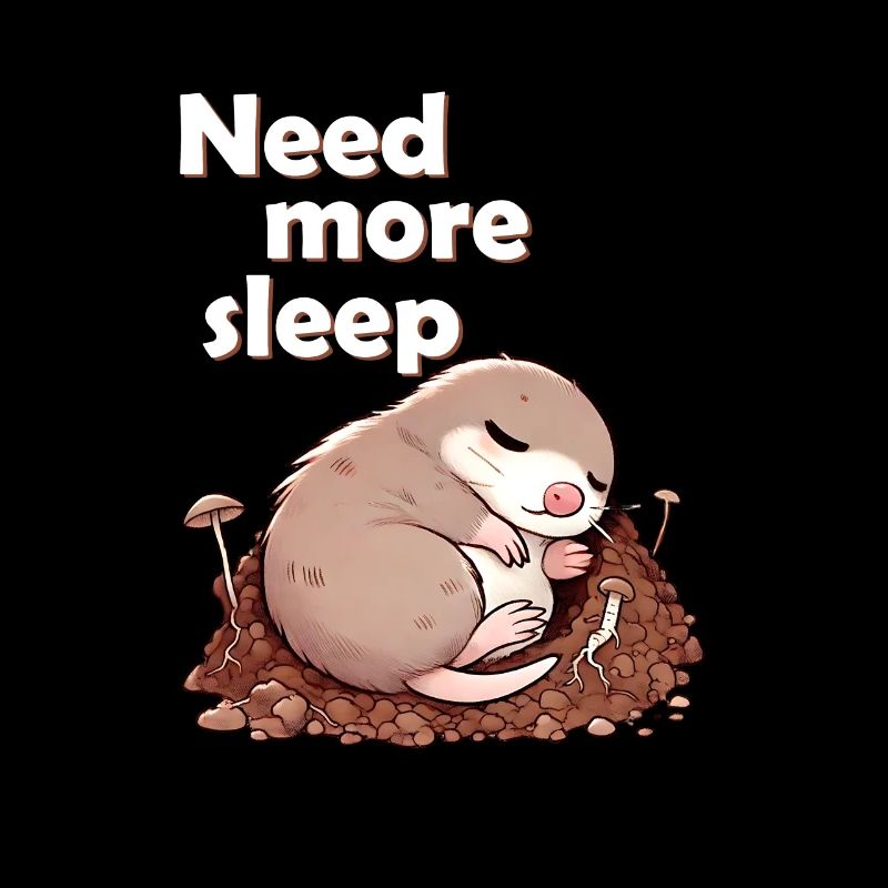 Need More Sleep Cute Mole Pajamas
