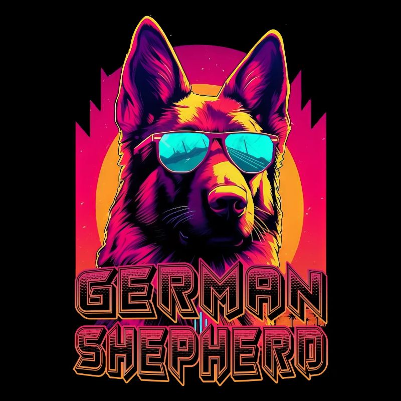 Deutscher Schäferhund mit Sonnenbrille