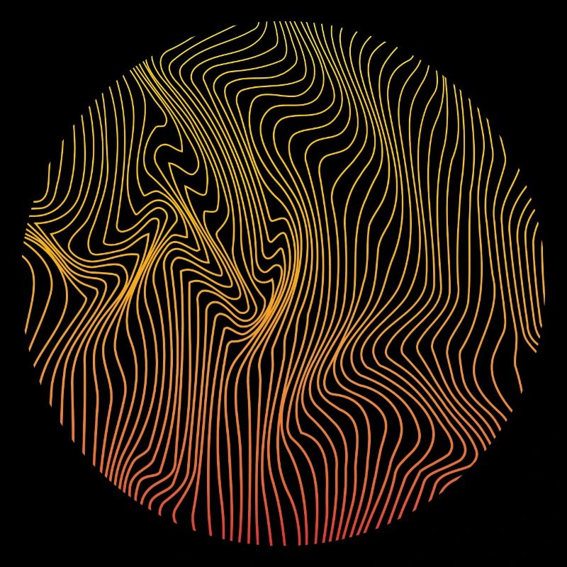 Geometry wave pattern sunrise