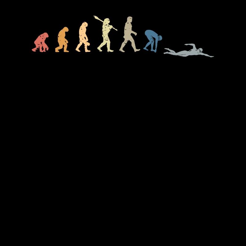 Schwimmer Geschenk Schwimmen Evolution
