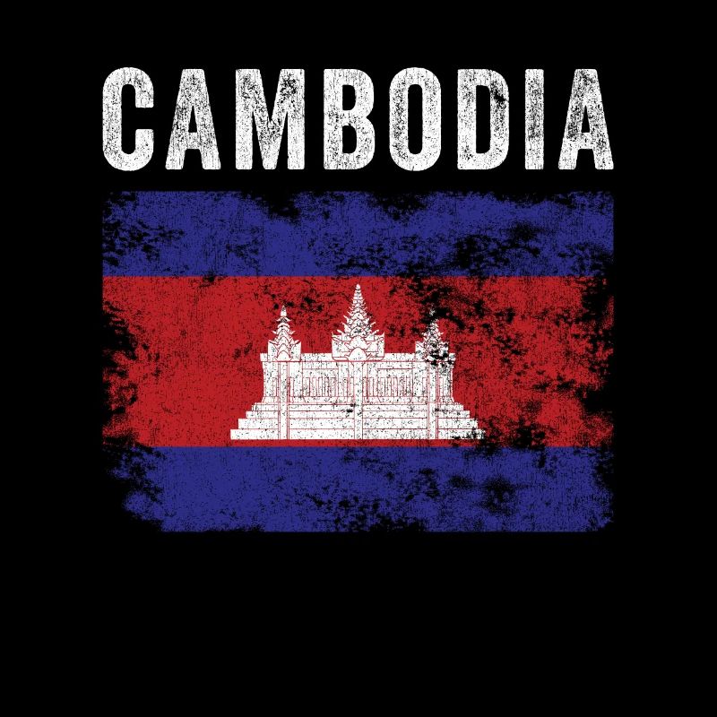 Cambodia Flag Distressed Cambodian Flag