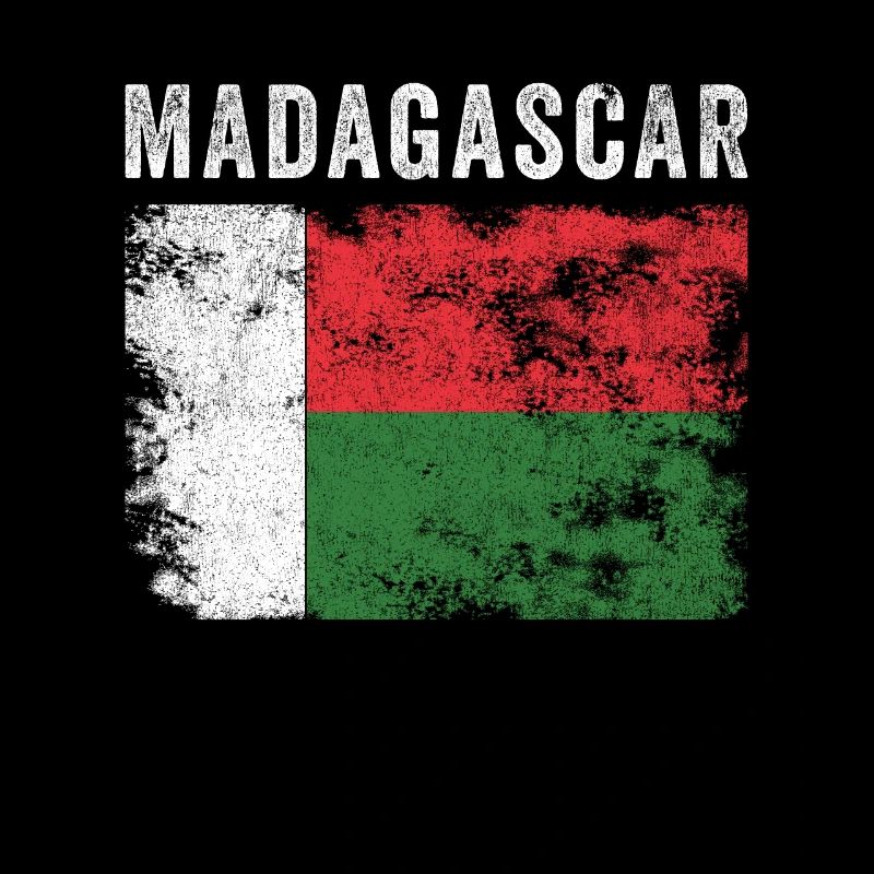 Madagascar Flag Distressed Malagasy Flag