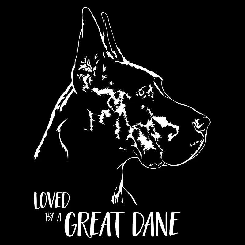 Loved by a Great Dane Hundespruch Hunde Wilsigns