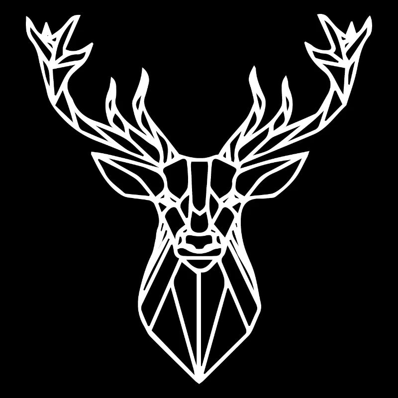 Geometric deer gift idea white