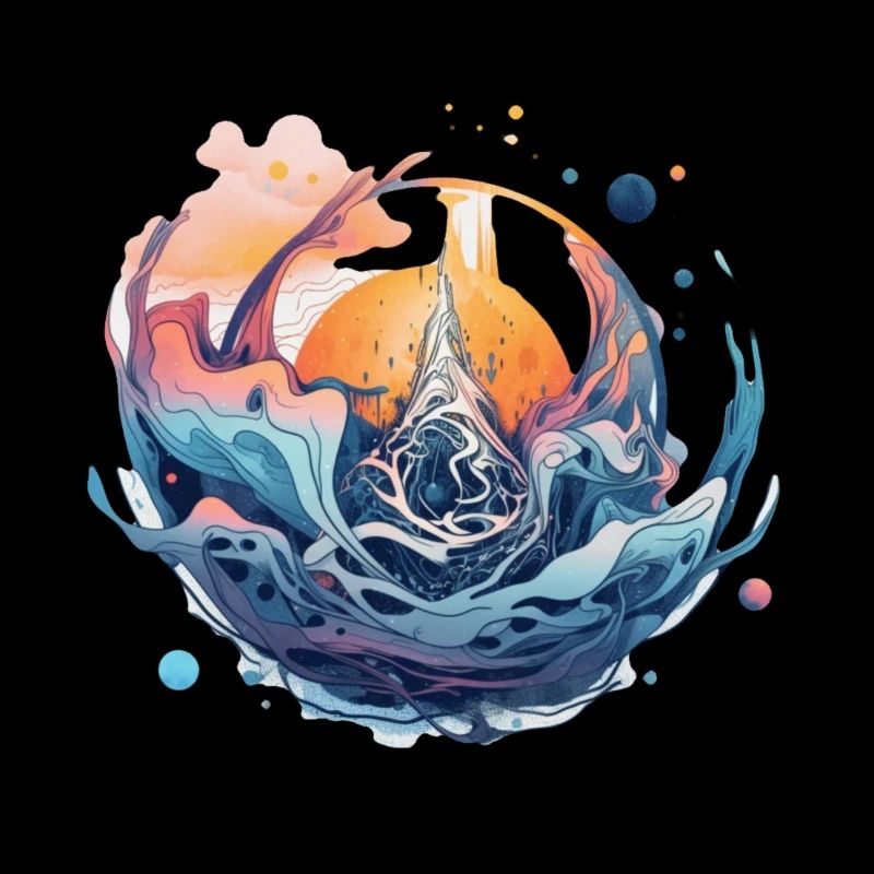 Abstract Waterflow Sun