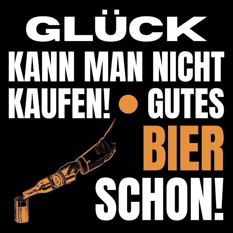 Lustig Bier Spruch! Glück Bier Geschenk