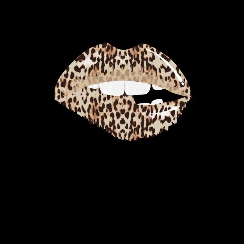 Conception de guépard léopard de mode sexy avec des lèvres de la bouche