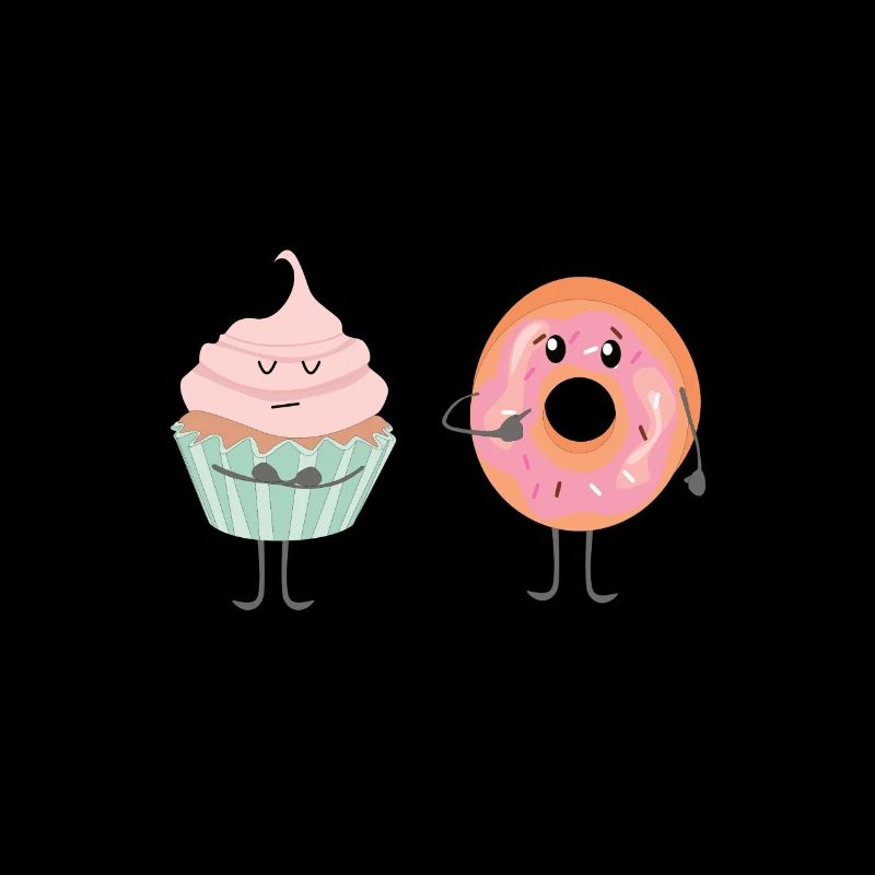 Conception de scènes de beignets et muffins