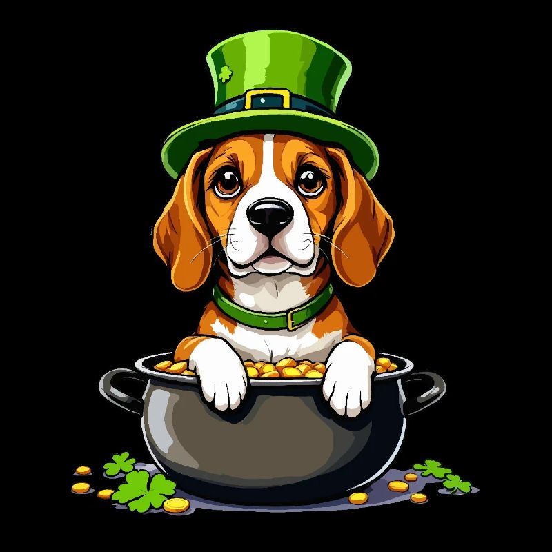 Beagle St. Patricks Day Bier Outfit Hunde