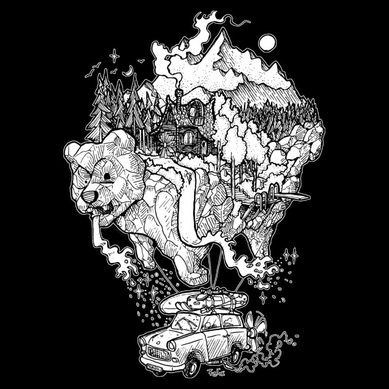 Dreams beyond The Wall - B&W