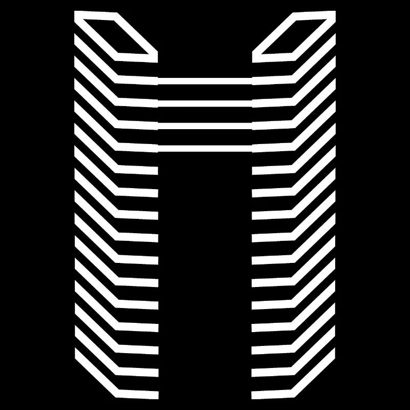 Einzigartiger Buchstabe n Logo Design "Weiß"