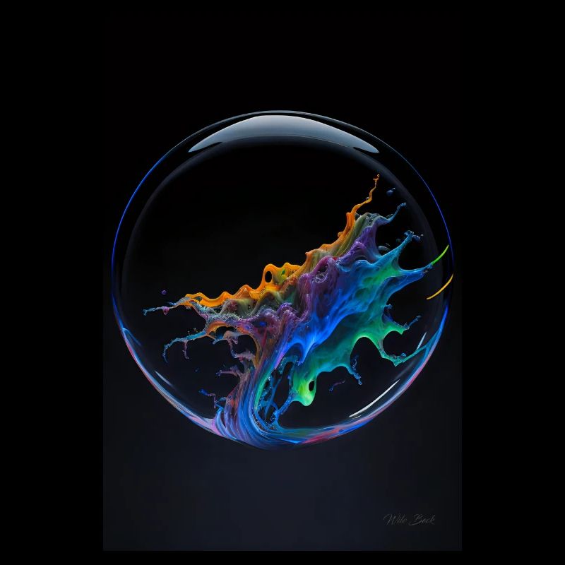 Kaos in einer Blase regenbogen 4
