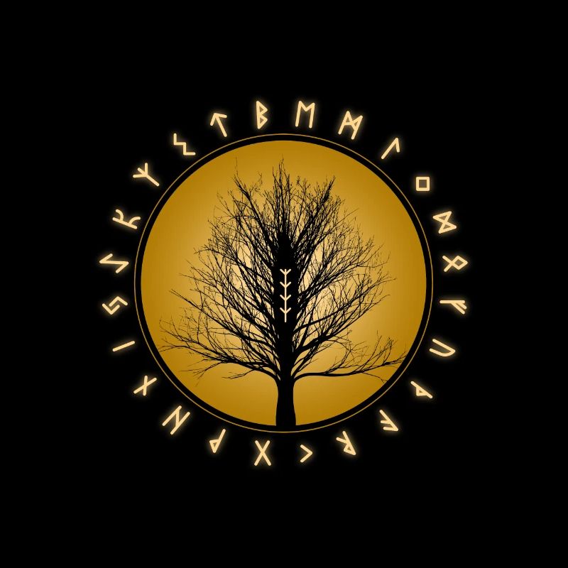 Yggdrasil knot tree Lebensbaum Walhalla