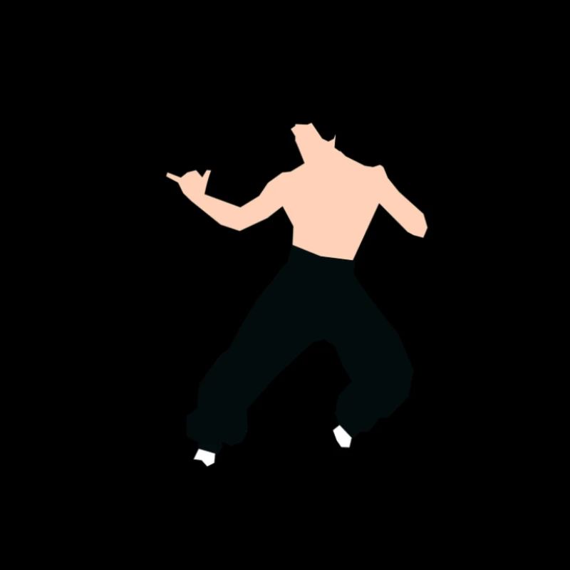 Bruce lee Kampf Pose