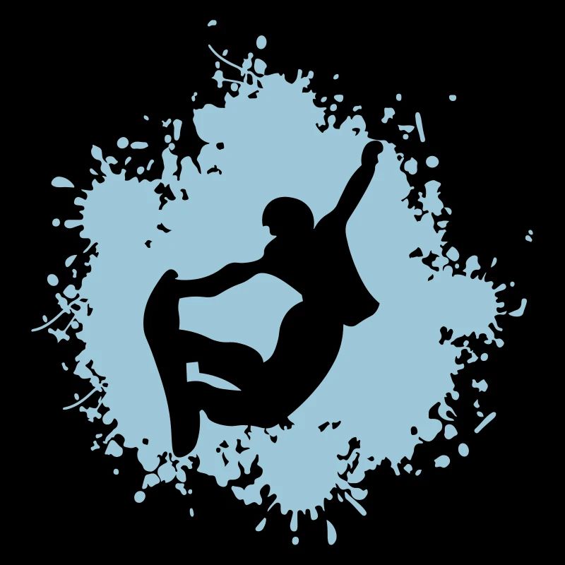 Springender Snowboarder Snowboardsprung