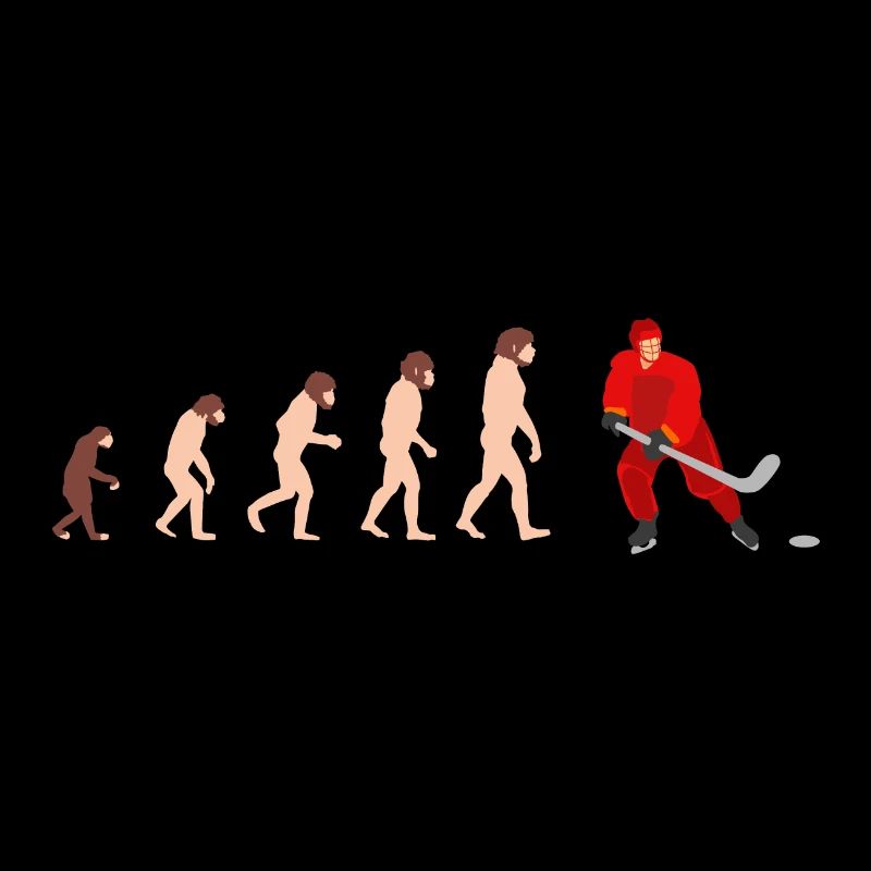 Idée cadeau Evolution Hockey sur glace drôle