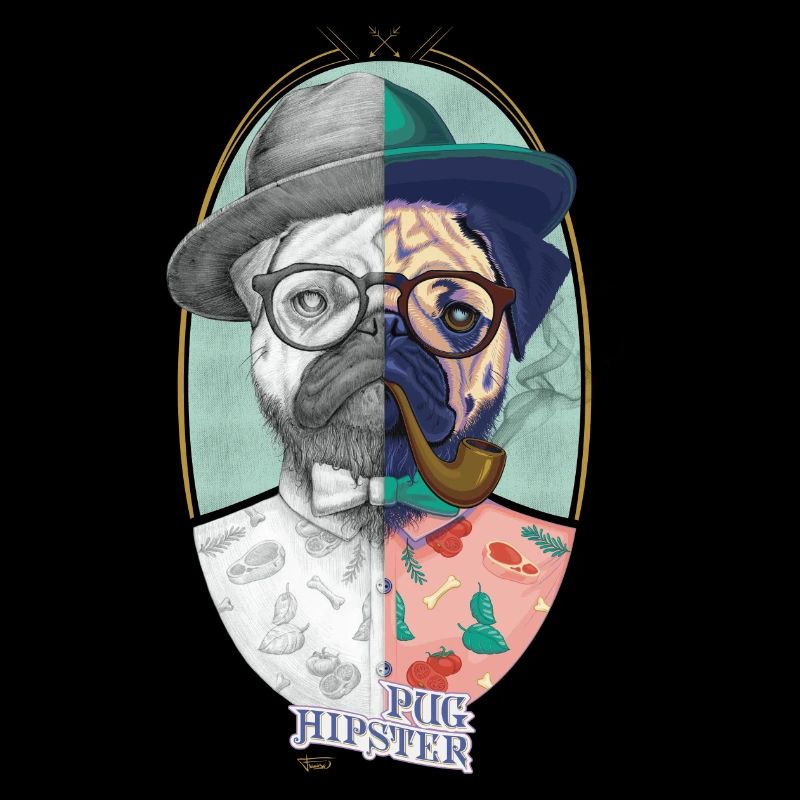 Mops Hipster