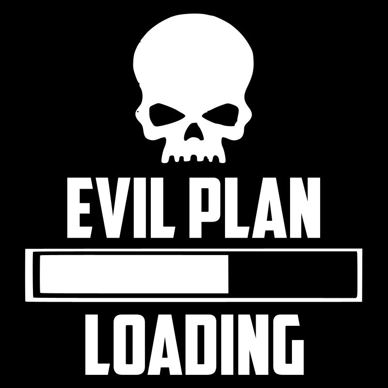 evil plan loading funny logo
