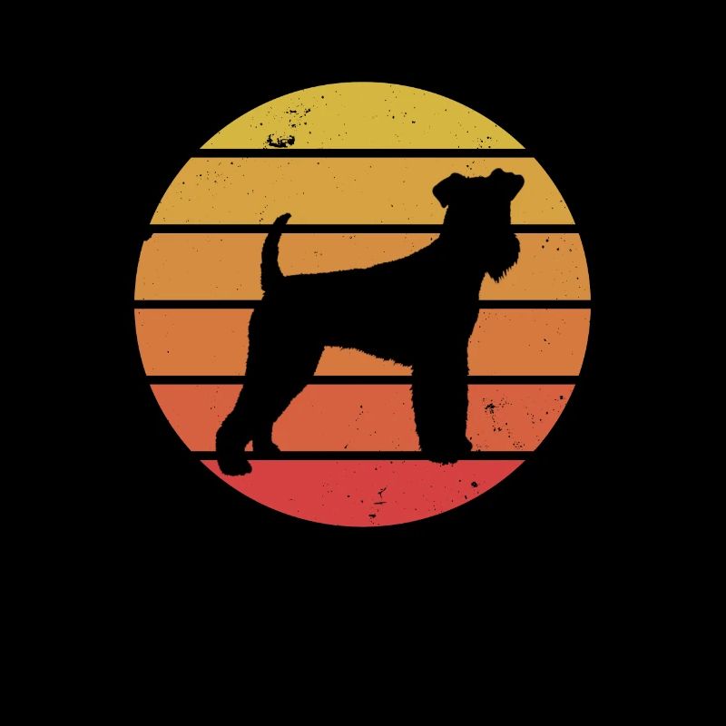 Airedale terrier Dog Vintage Retro Evolution