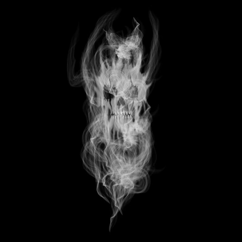 Devil's skull/skull made of smoke