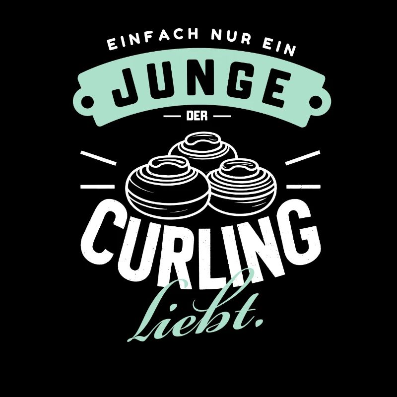 Junge, der Curling liebt
