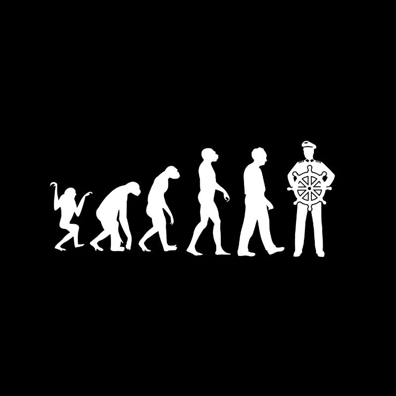 Evolution Monkey Stone Age Captain Ocean Gift