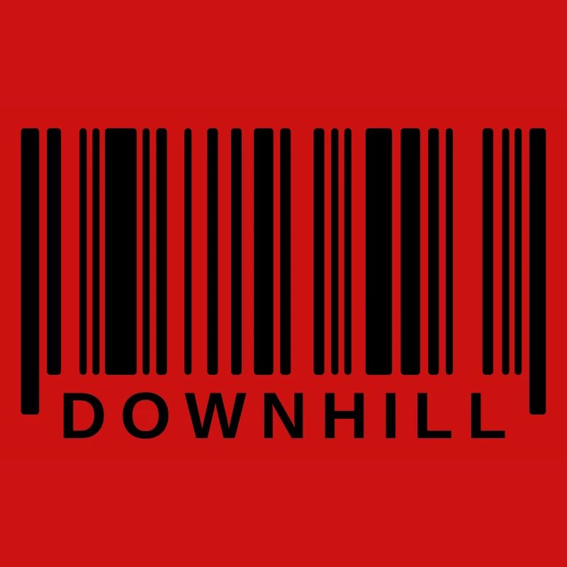 Barcode Downhill Strichcode Bike Downhiller Logo