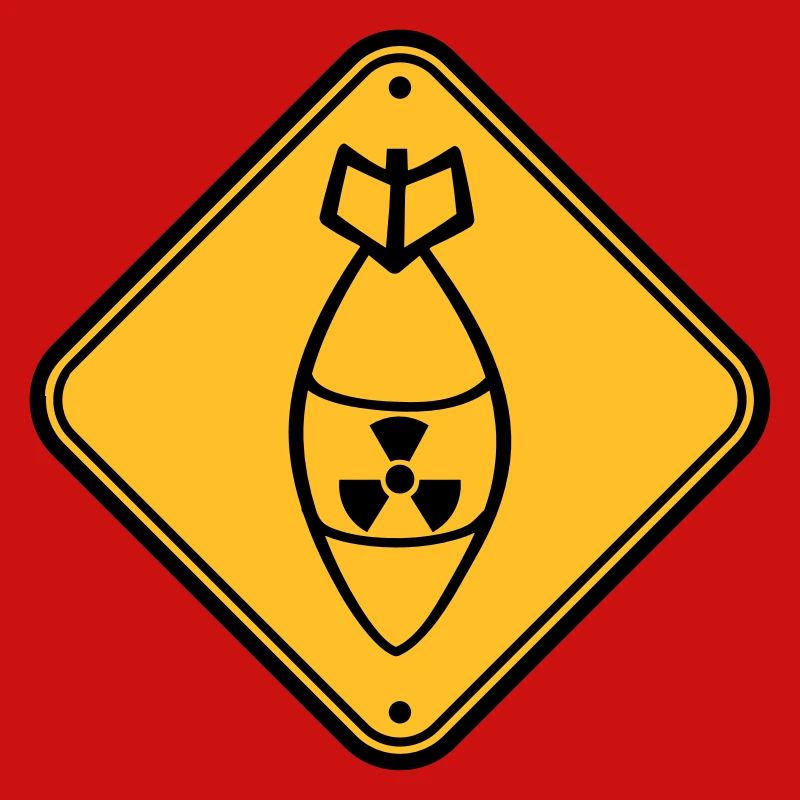 shield danger caution warning caution atomic bomb r